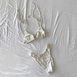 Mare Perpetua The Essential Bikini Top + Bottoms in Moonstone